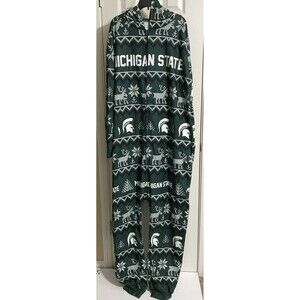 Michigan State Spartans Men Soft Hooded Christmas 2XL Pajamas Loungewear